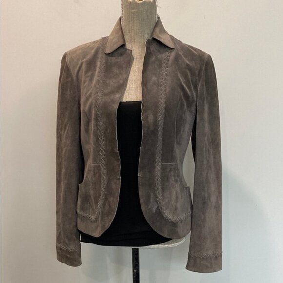 Anne Klein Brown Leather Jacket - Picture 7 of 14